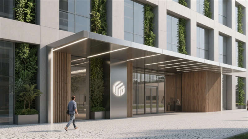 自然共生，科技隱現(xiàn)——1800平現(xiàn)代辦公空間合肥裝修設(shè)計(jì)新范本