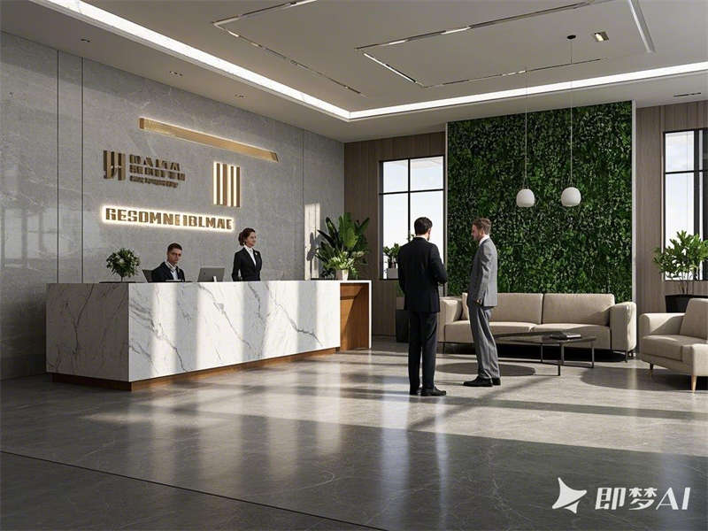 AI為合肥2000平辦公室設(shè)計(jì)現(xiàn)代簡約風(fēng)格裝修效果圖