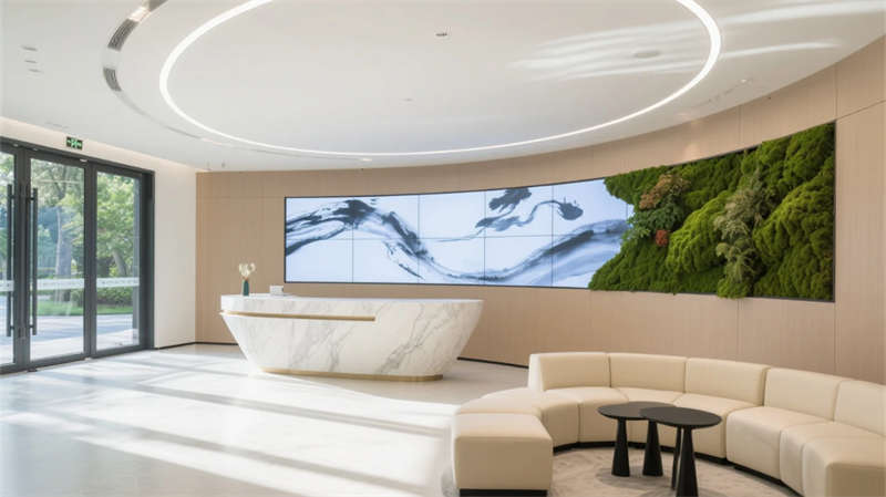 綠意融科技，合肥1500平辦公室裝修設(shè)計(jì)效果圖